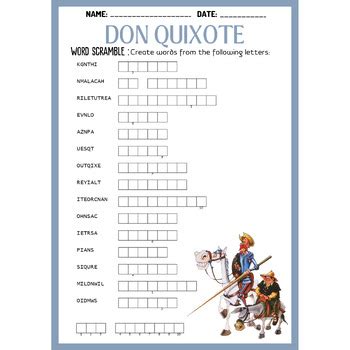 don quixote role crossword|don quixote role 5 letters.